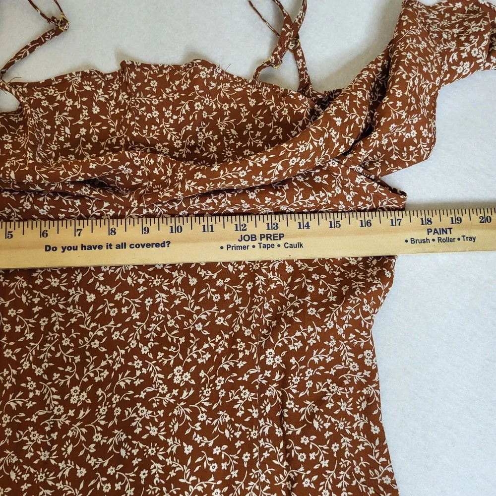 Flynn Skye Dreamy Women's brown white Floral Maxi Dress Size XS